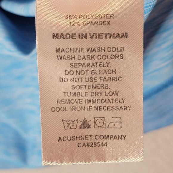 FootJoy FJ Polo Shirt Mens XL Blue Performance Short Sleeve Golfer Logo Outdoor - Picture 9 of 11